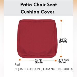 Patio Cushion Covers- 4 Pack.